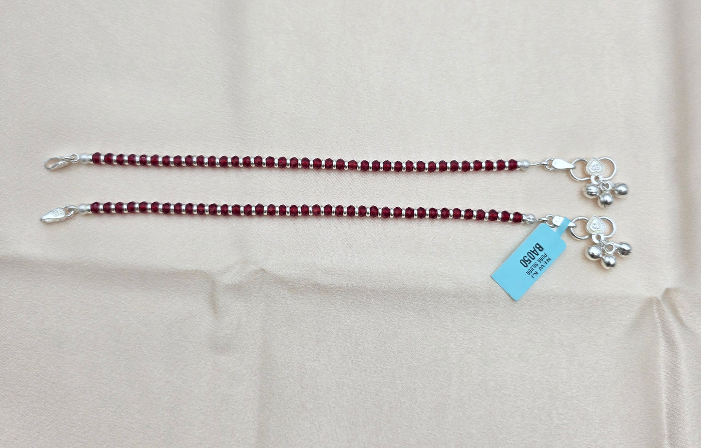 BABY SILVER ANKLETS 8.0 SIZE BA050