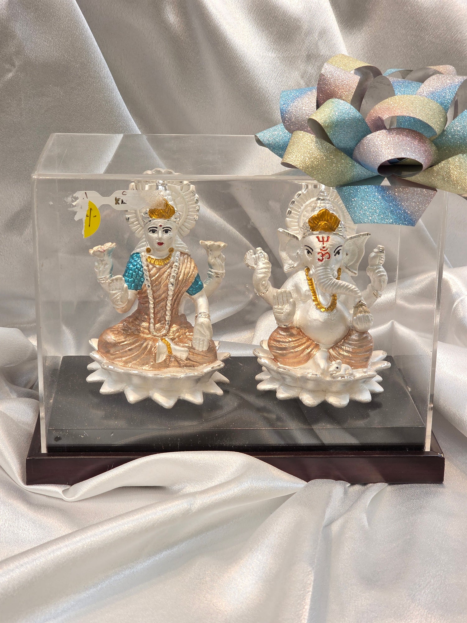 PURE SILVER LAKSHMI JI GANESH JI IDOL AC293