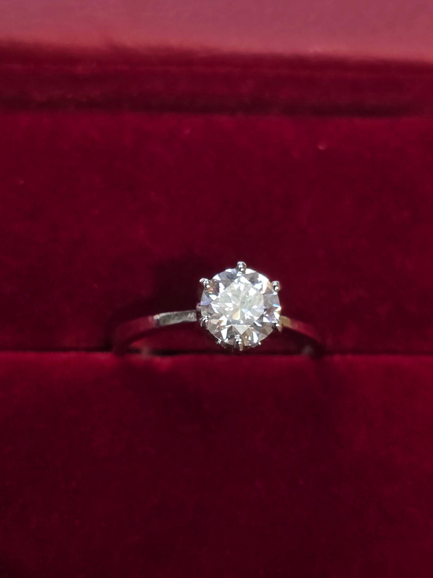 SILVER MOISSANITE RING SIZE 7 MM012