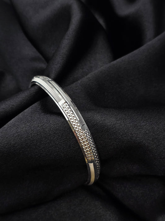 MENS SILVER KADDA SIZE 2.6 MK095