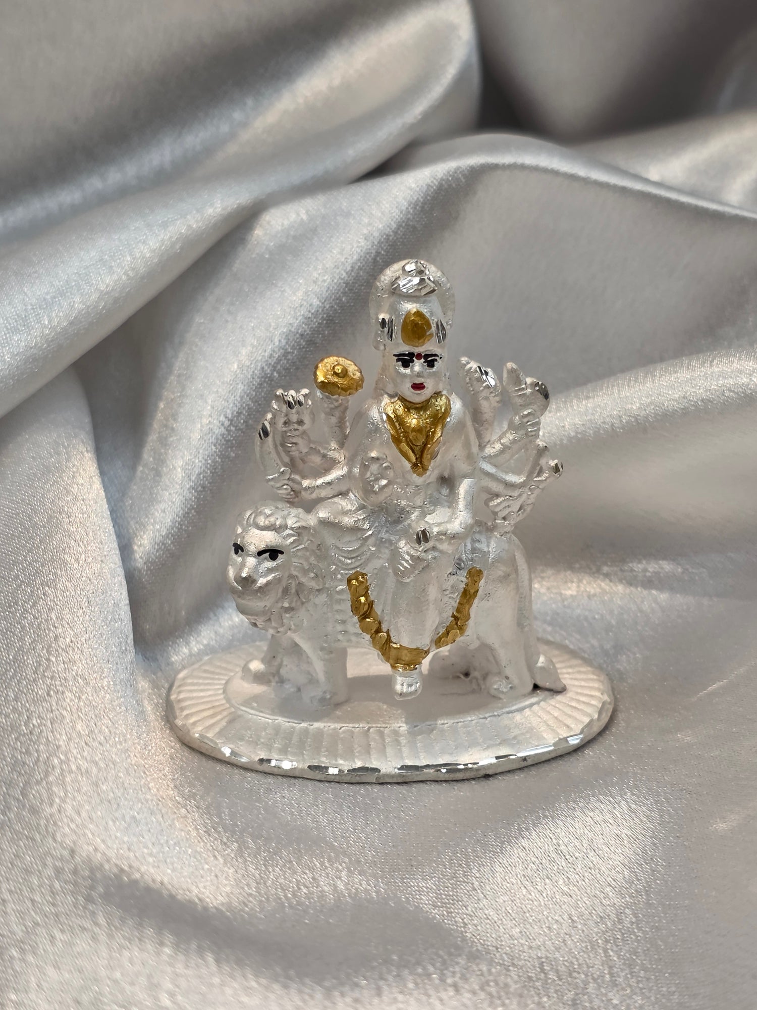 PURE SILVER MAA DURGA JI IDOL AC318