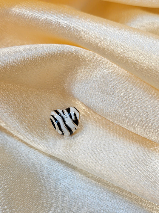 WILD STRIPES HEART PANDORA CHARM PC293