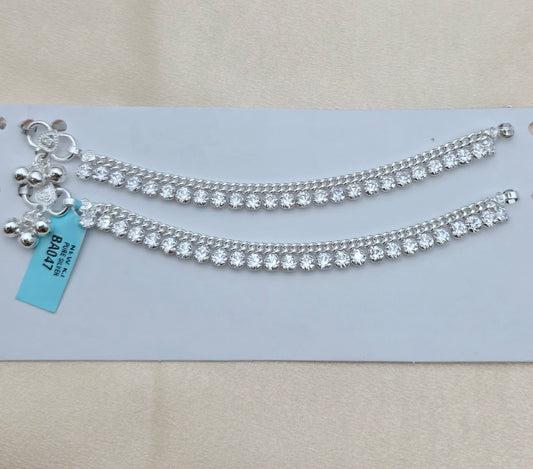 BABY SILVER ANKLETS 6.0 SIZE BA047
