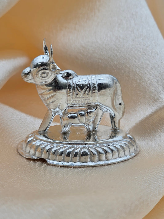 PURE SILVER COW AND CALF PI115