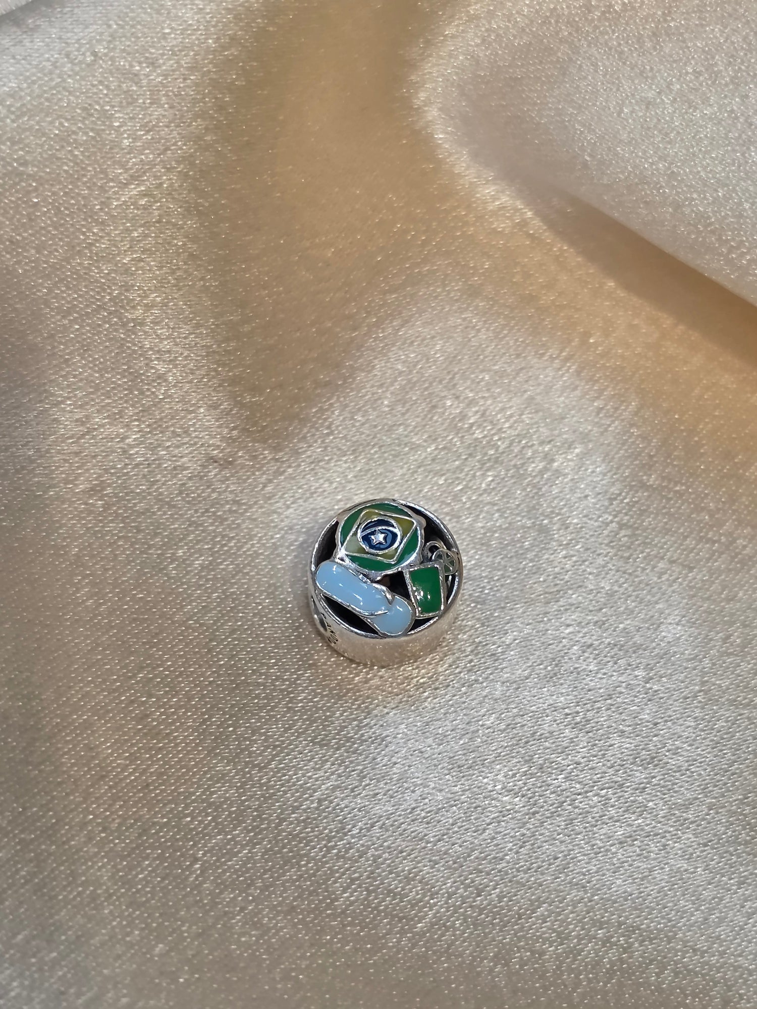 PANDORA BRAZIL FLAG CHARM PC334