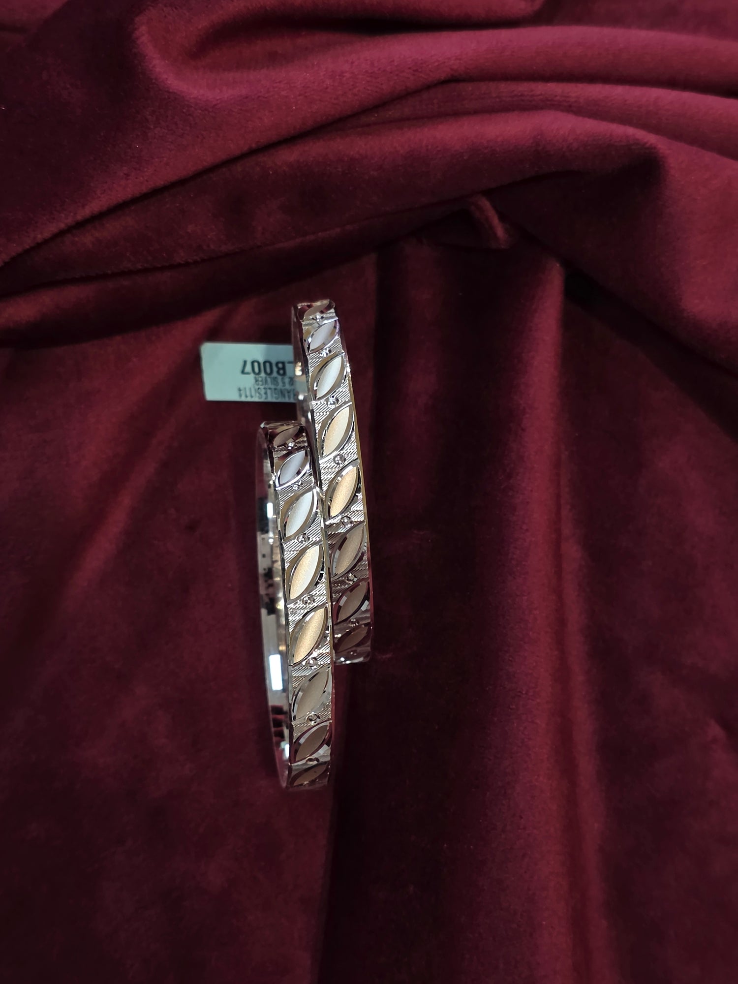 SILVER BANGLES 2.4IN LB007