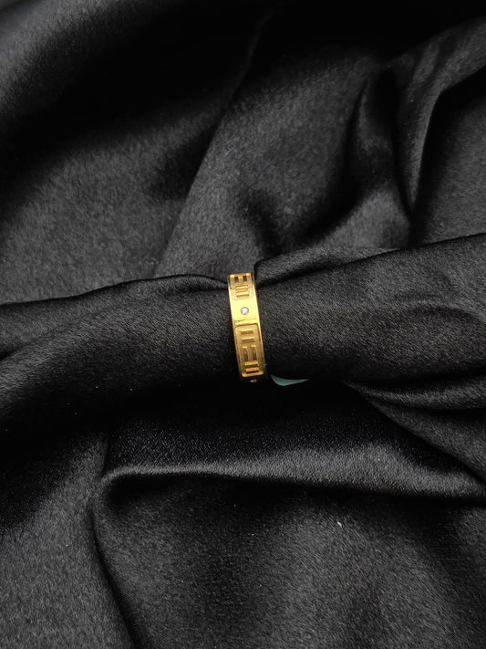 GOLDPLATED BAND SIZE 7 GR466