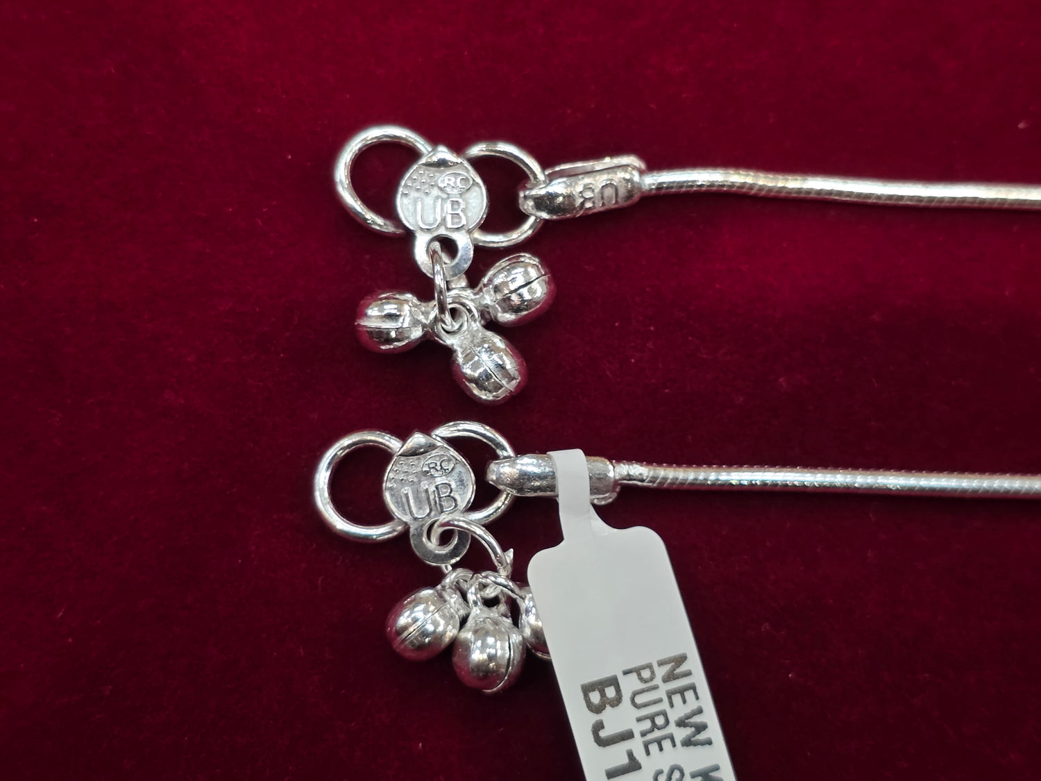 BABY SILVER ANKLETS SIZE 5 IN BJ107