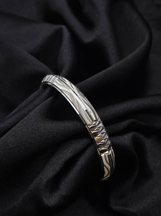 MENS SILVER KADDA SIZE 2.6 MK097
