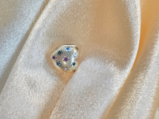 COLORFUL STAR HEART PANDORA CHARM PC270