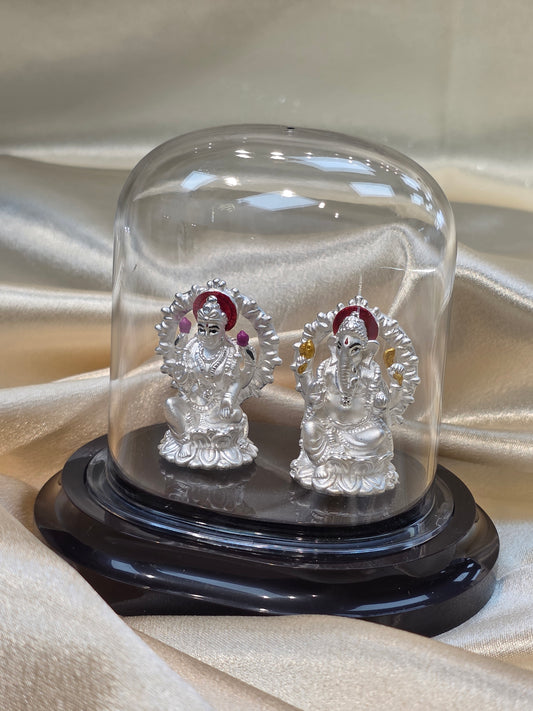 GANESH-LAXMI PURE SILVER IDOL SE003
