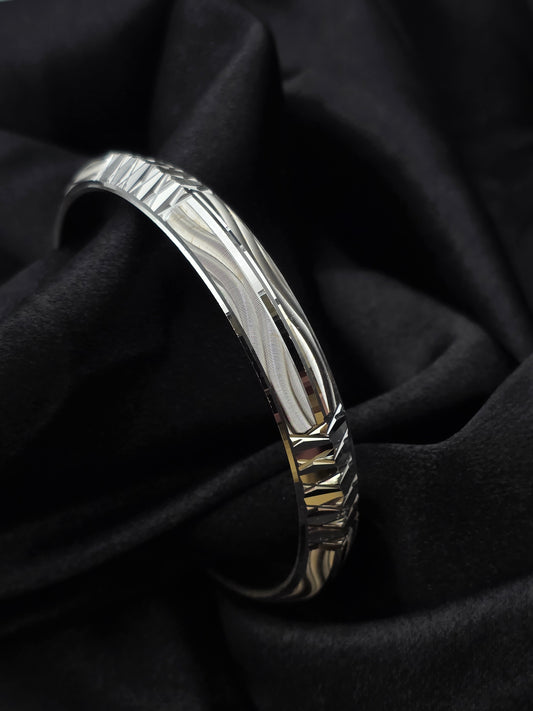 MENS SILVER KADDA SIZE 3  MK099