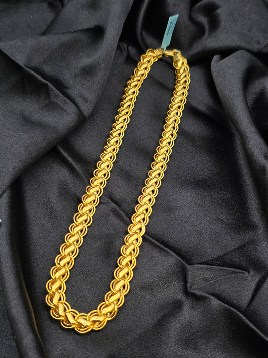 BOYS GOLD PLATED SILVER CHAIN 22 INCH BC026