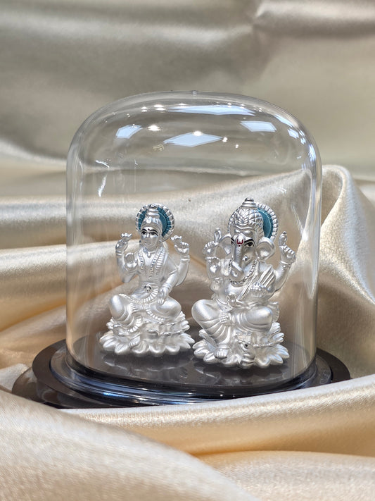 GANESH-LAXMI PURE SILVER IDOL SE005
