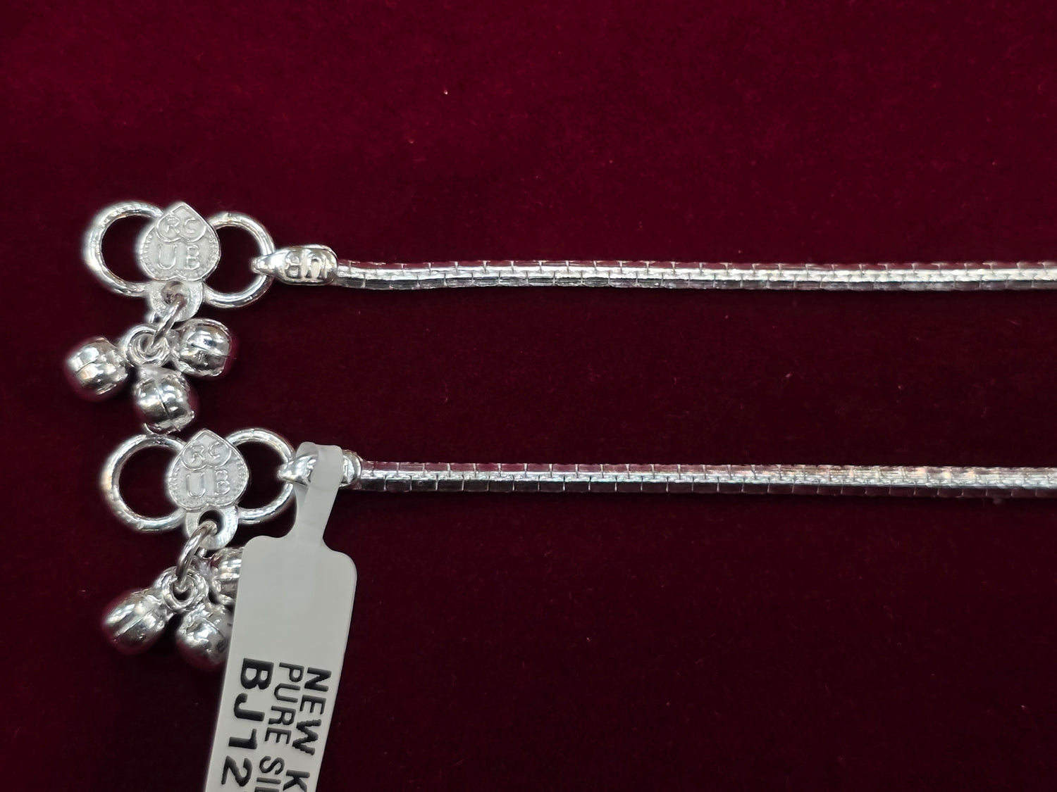 BABY SILVER ANKLETS SIZE 6 IN BJ127