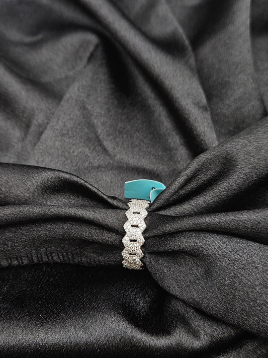 SILVER ICED BAND SIZE11 BR070