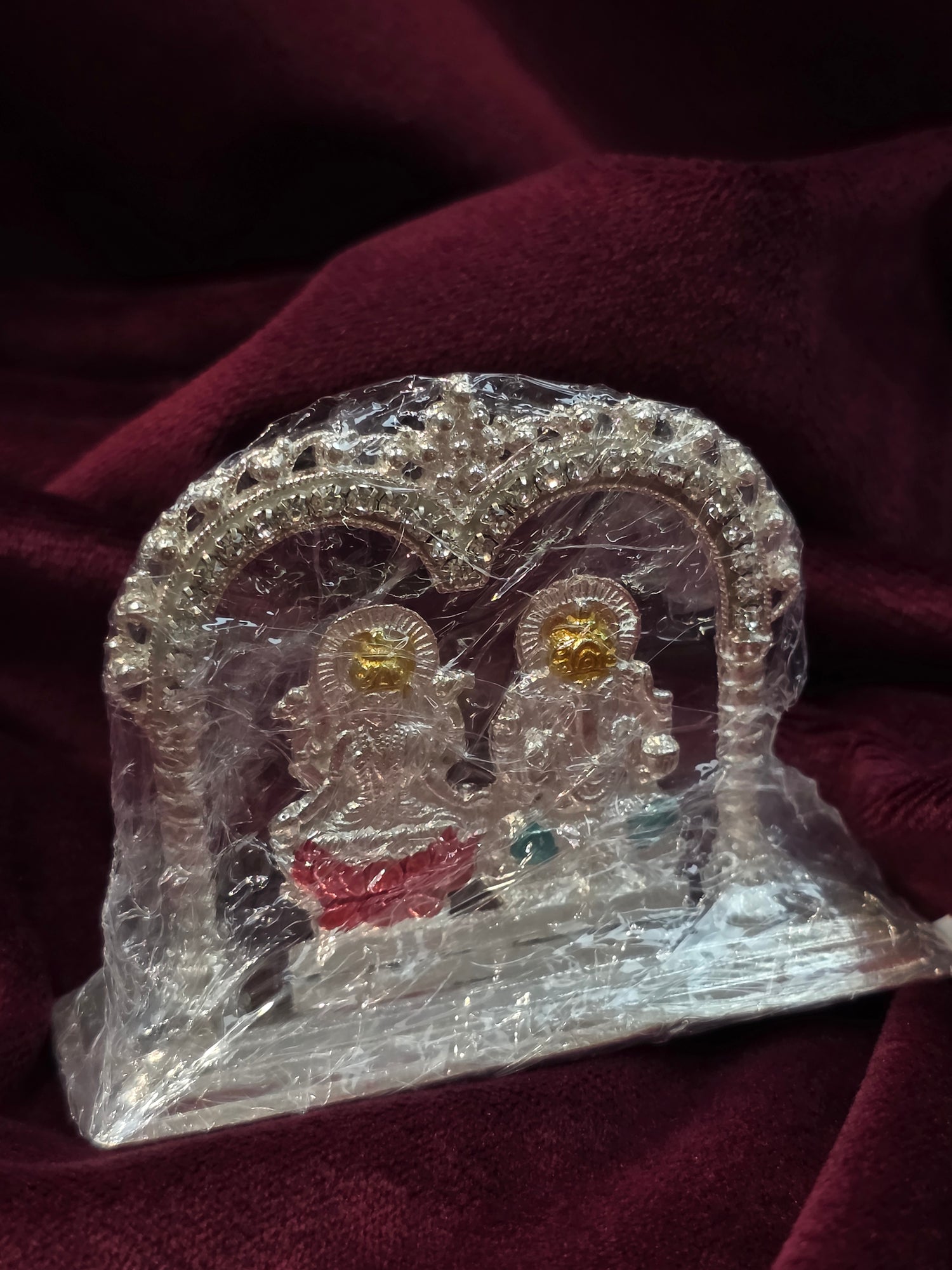 PURE SILVER LAKSHMI JI GANESH JI IDOL AC064