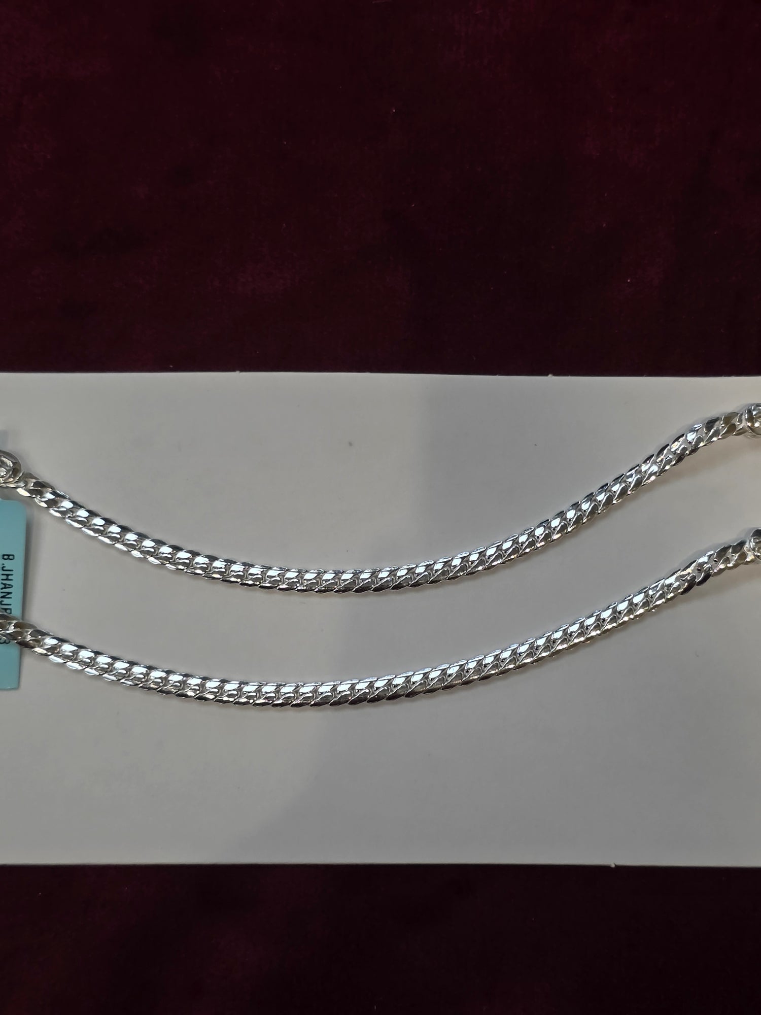 BABY SILVER ANKLETS SIZE 5.5 IN BJ019