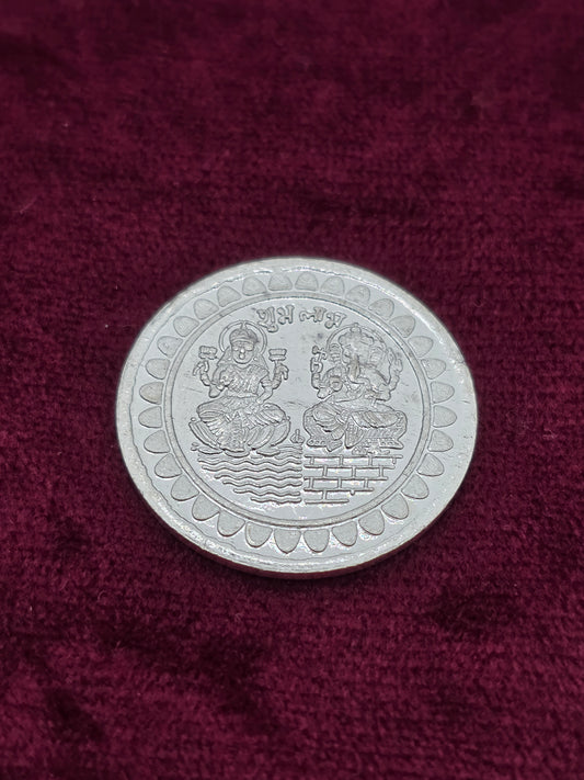 GANESH & LAKSHMI JI PURE SILVER COIN 5 GM