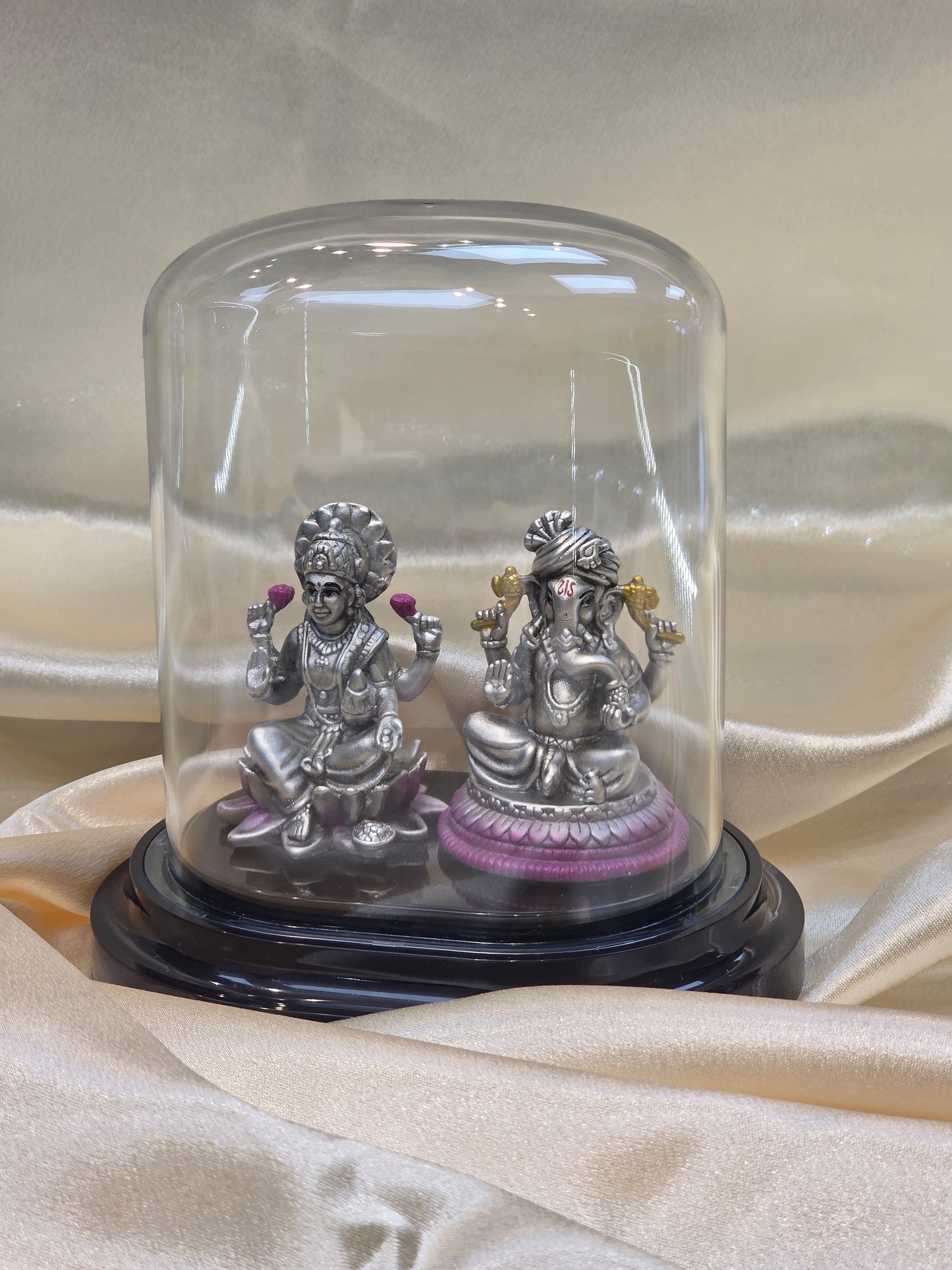 GANESH-LAXMI PURE SILVER IDOL SE009