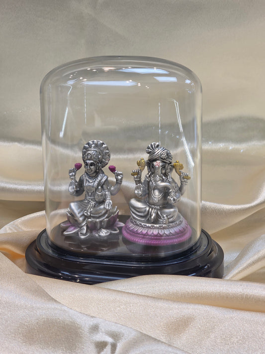 GANESH-LAXMI PURE SILVER IDOL SE009