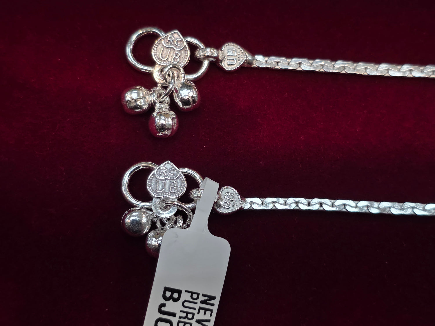 BABY SILVER ANKLETS SIZE 5 IN BJ093