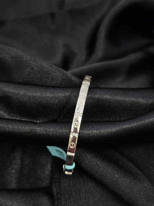 SILVER BANGLE BRACELET 2.2 INCH GB040