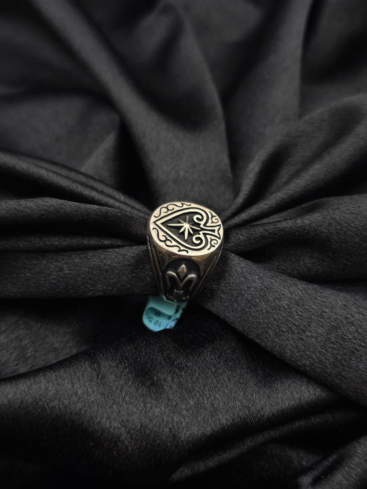 BOYS SILVER RING SIZE 9 BR053