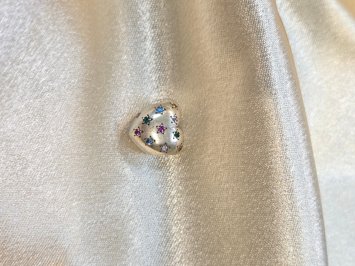 COLORFUL STAR HEART PANDORA CHARM PC270