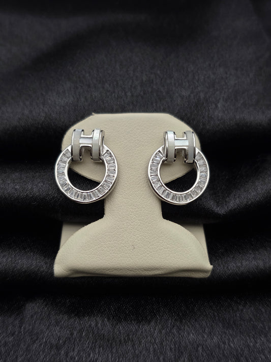 SILVER EAR STUDS GE605