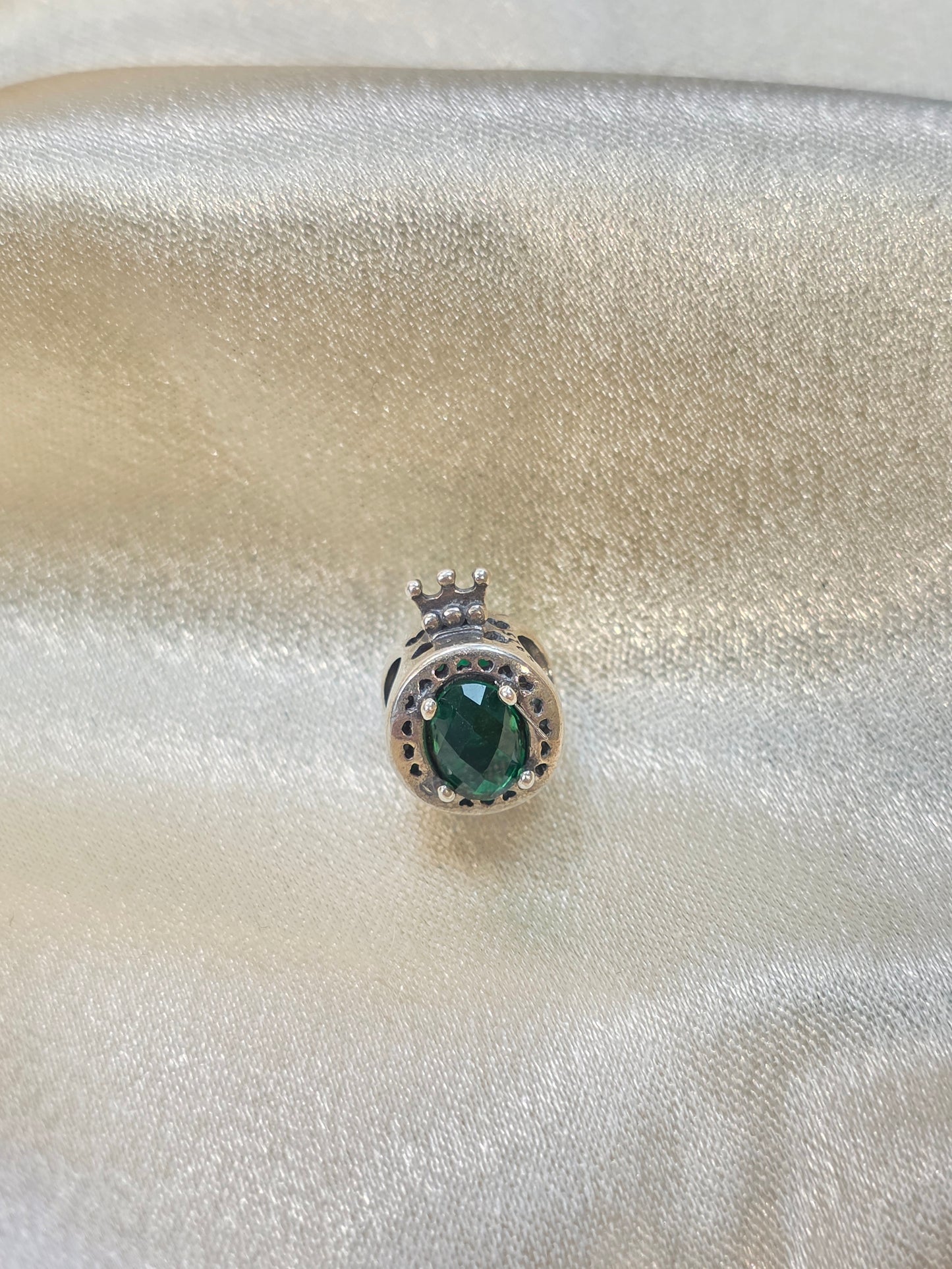 EMERALD GREEN RADIANT PANDORA CHARM PC257