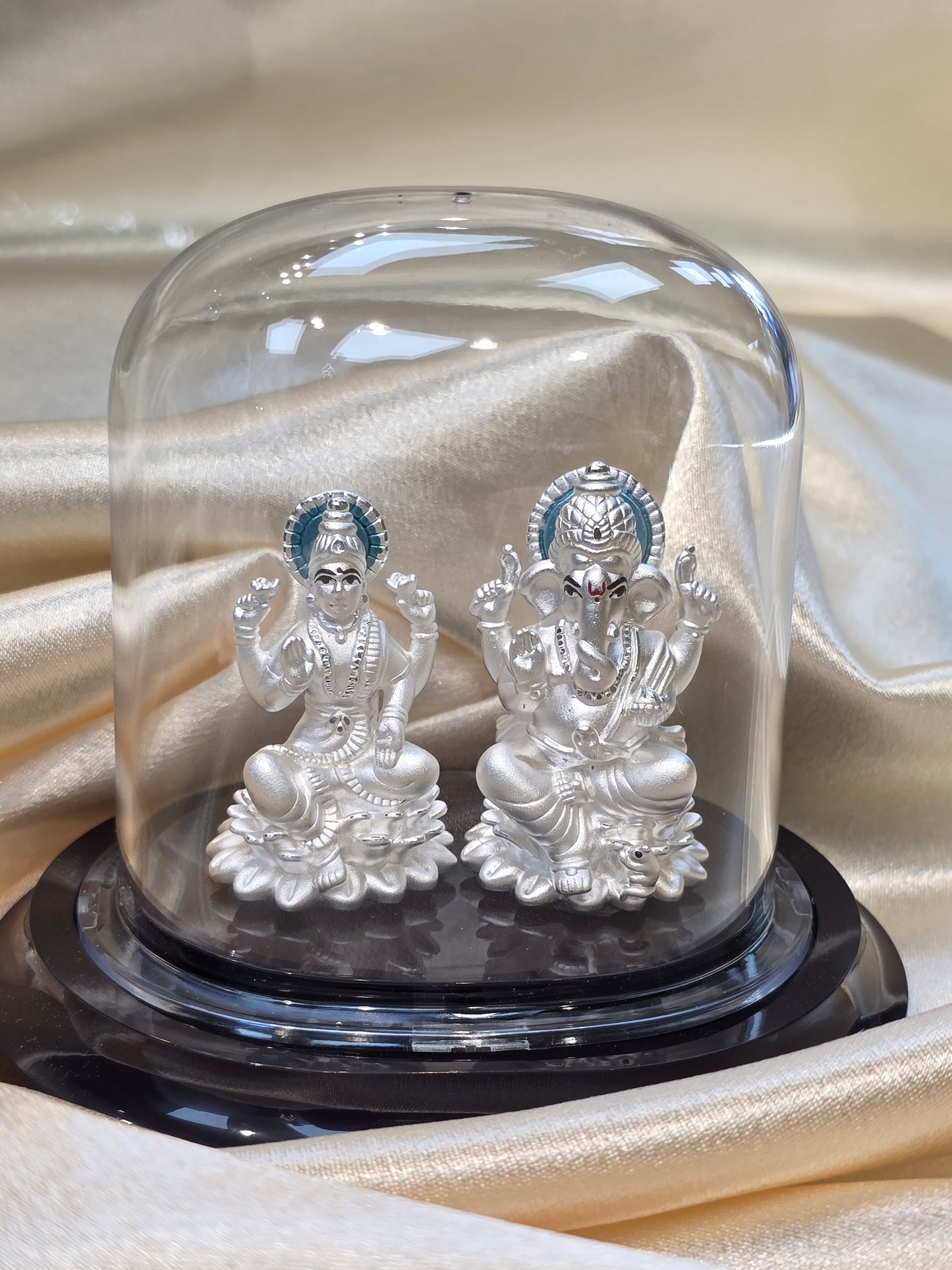 GANESH-LAXMI PURE SILVER IDOL SE005