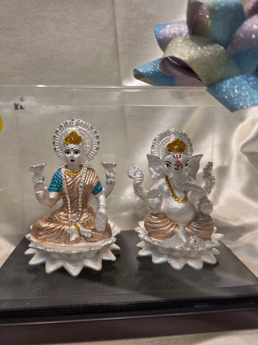 GANESH-LAXMI PURE SILVER IDOL SE022