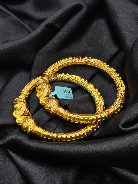 GOLD PLATED SILVER KANGAN SIZE 2.4 GPI010
