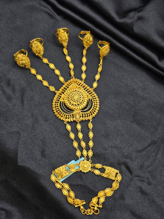GOLD PLATED SILVER HAND SET GPI022