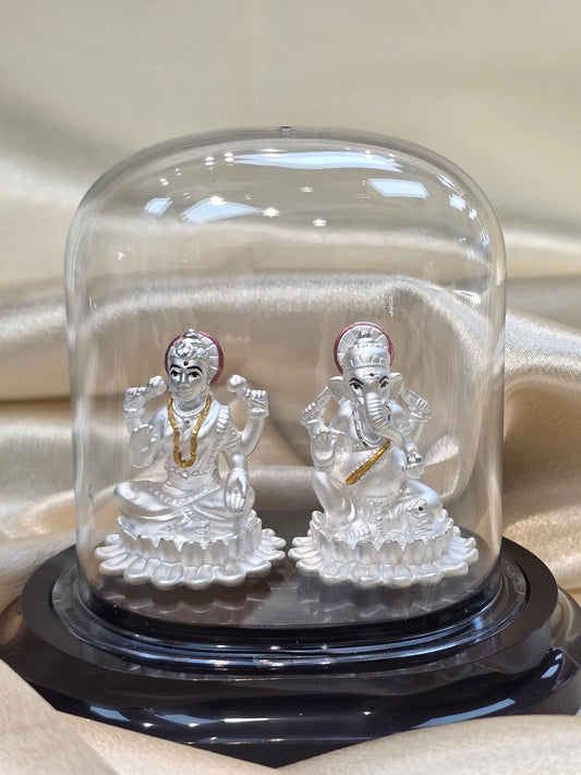 GANESH-LAXMI PURE SILVER IDOL SE001