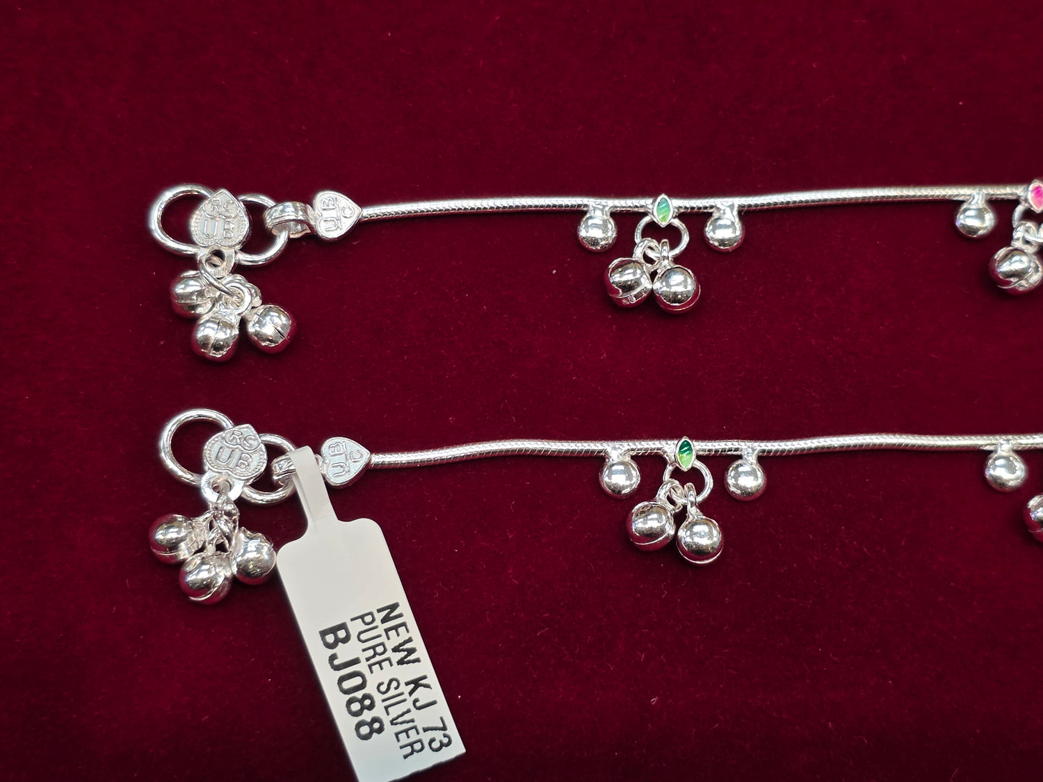 BABY SILVER ANKLETS SIZE 5 IN BJ088