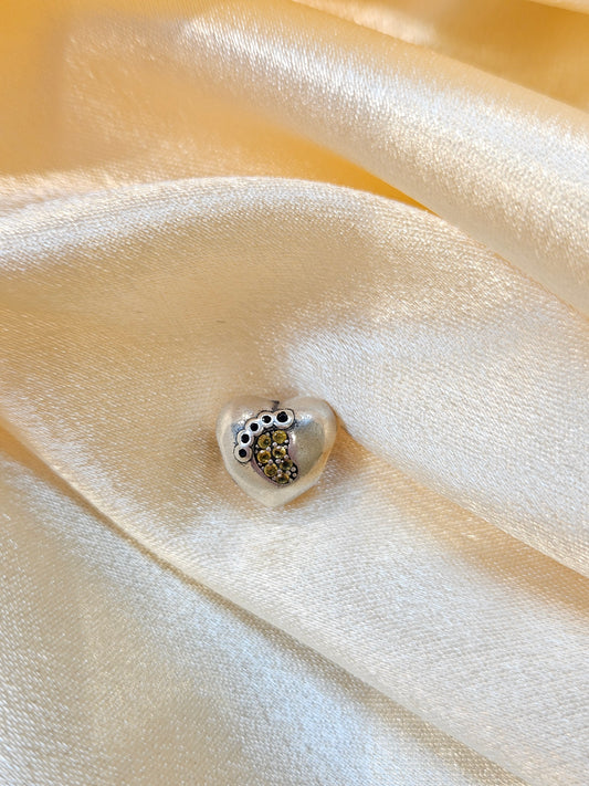 BABY FOOTPRINT HEART  PANDORA CHARM PC316