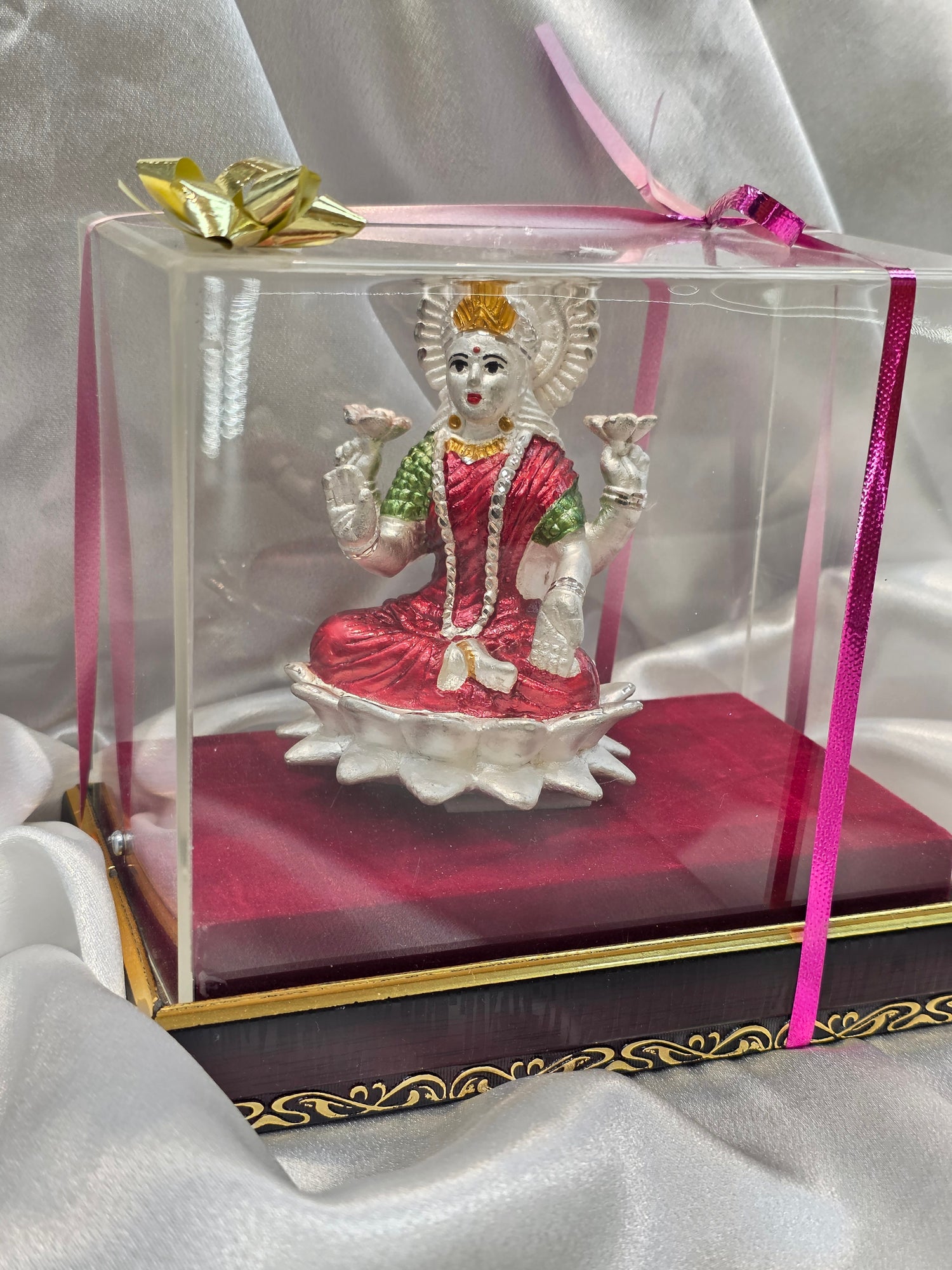 PURE SILVER LAKSHMI JI FRAME IDOL AC302