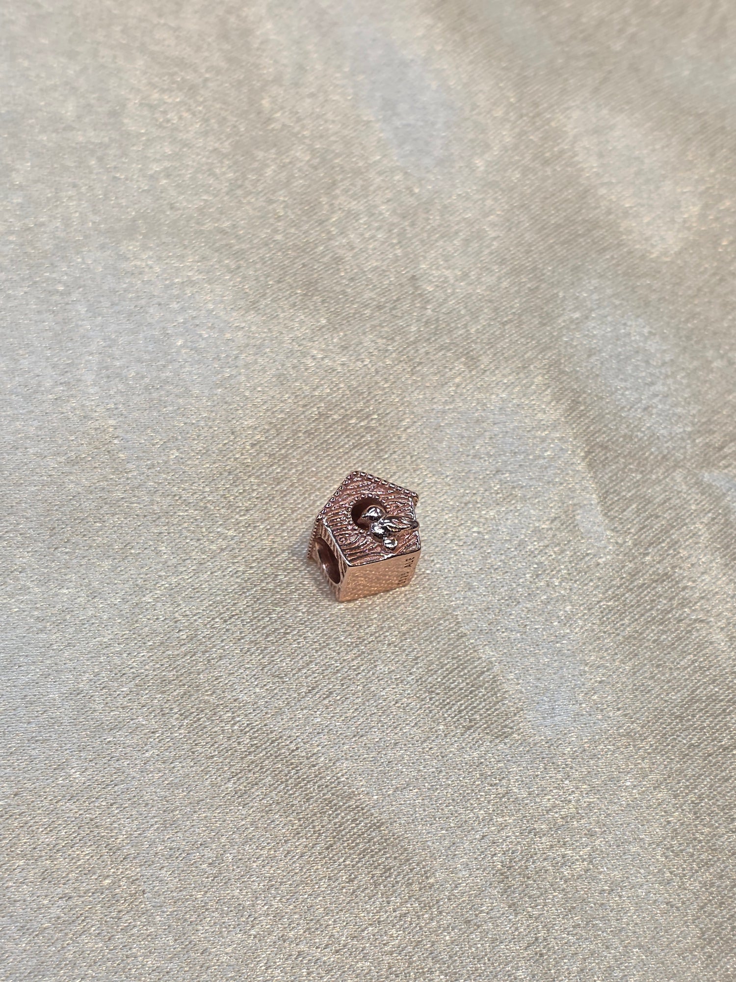 PANDORA BIRD HOUSE ROSE GOLD CHARM PC419