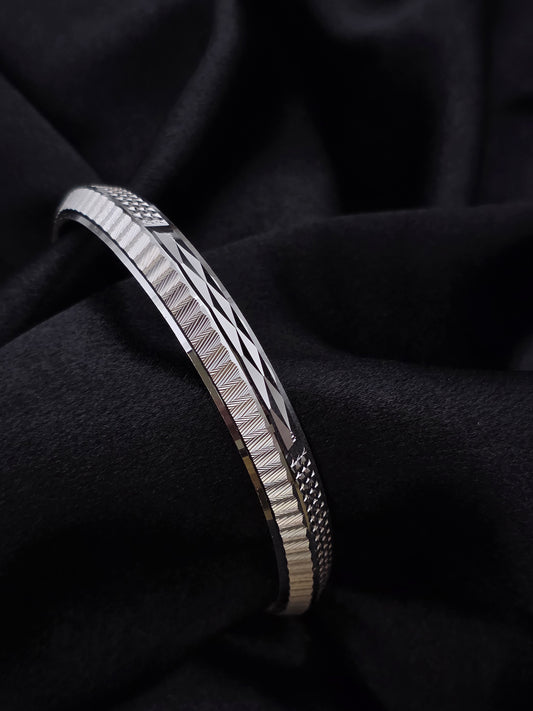 MENS SILVER KADDA SIZE 2.7 MK098