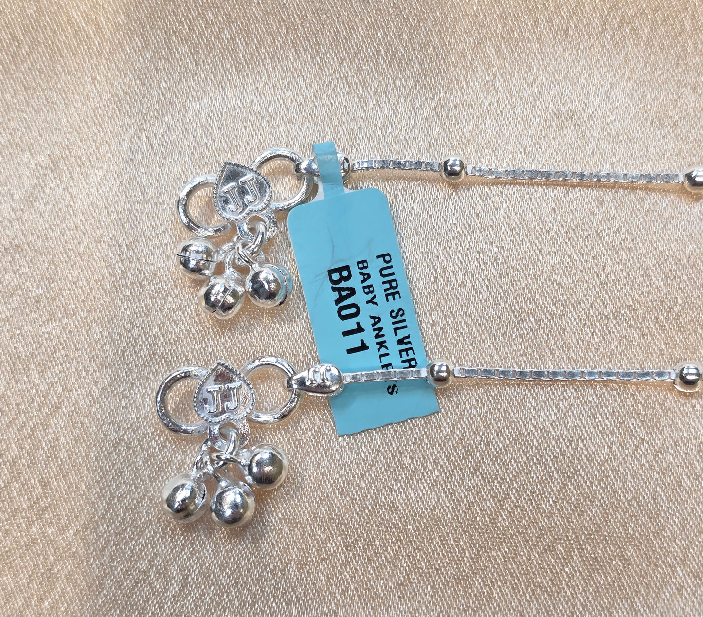 BABY SILVER ANKLET 7.5 INCH BA011