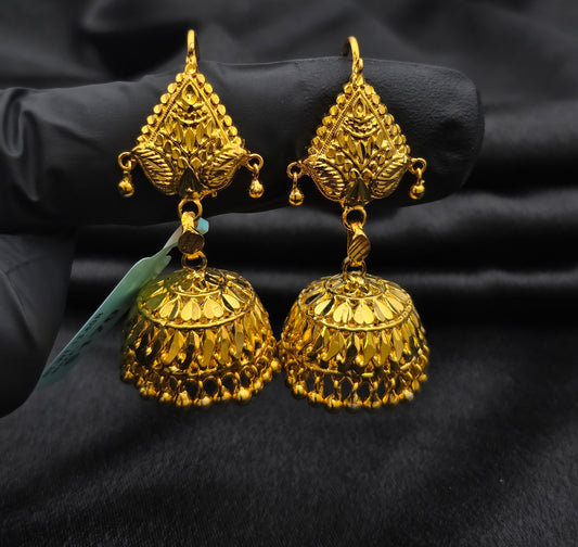 GOLD PLATED SILVER JHUMKI GPI013
