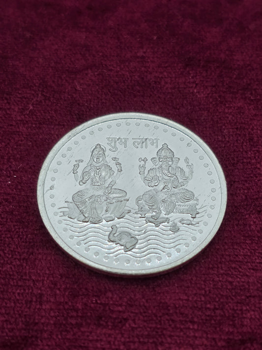 GANESH & LAKSHMI JI PURE SILVER COIN 10GM