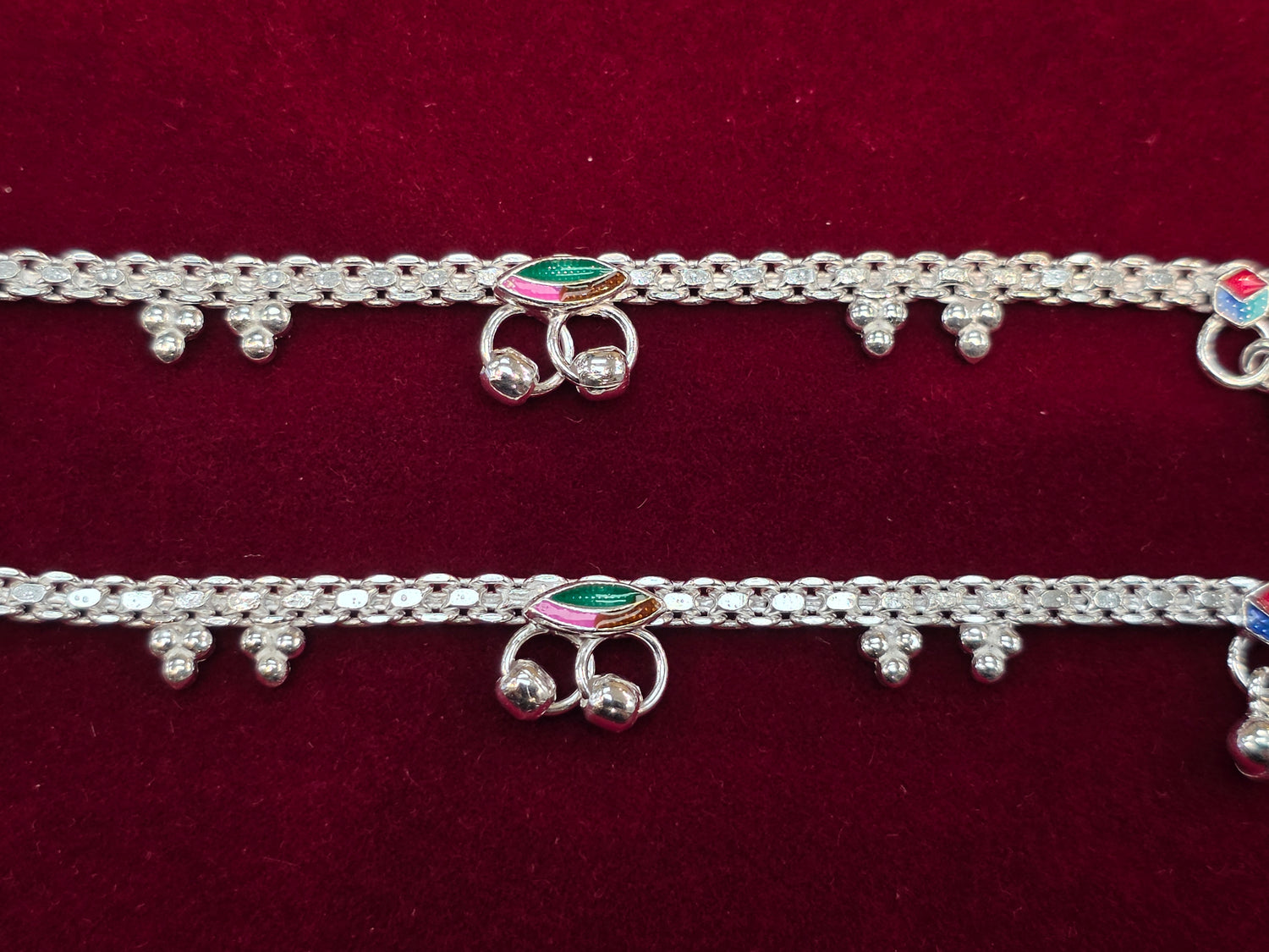 BABY SILVER ANKLETS SIZE 5 IN BJ086