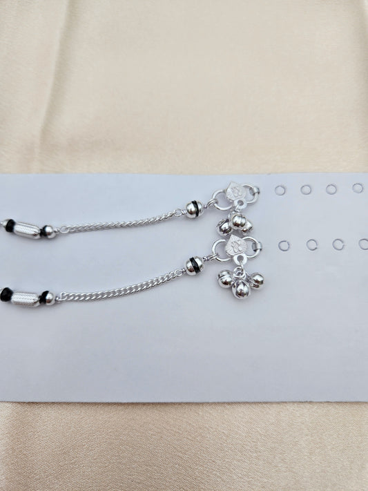 BABY SILVER ANKLETS 5.5 SIZE BA038