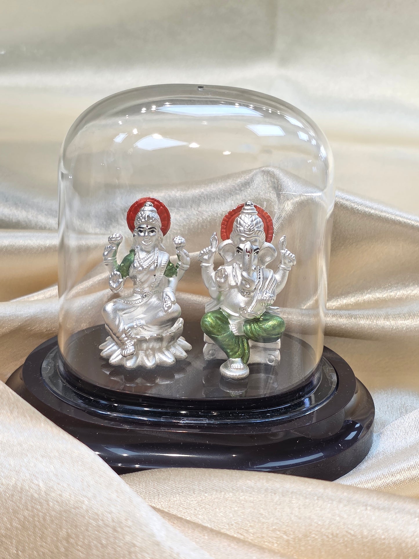GANESH-LAXMI PURE SILVER IDOL SE008