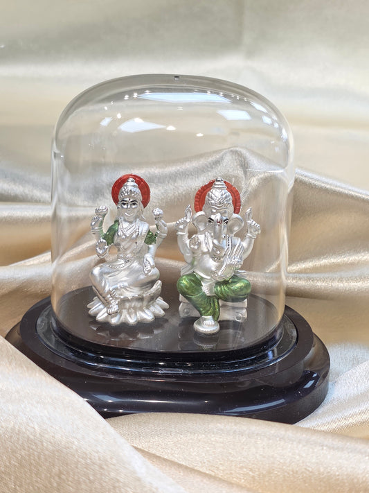 GANESH-LAXMI PURE SILVER IDOL SE002