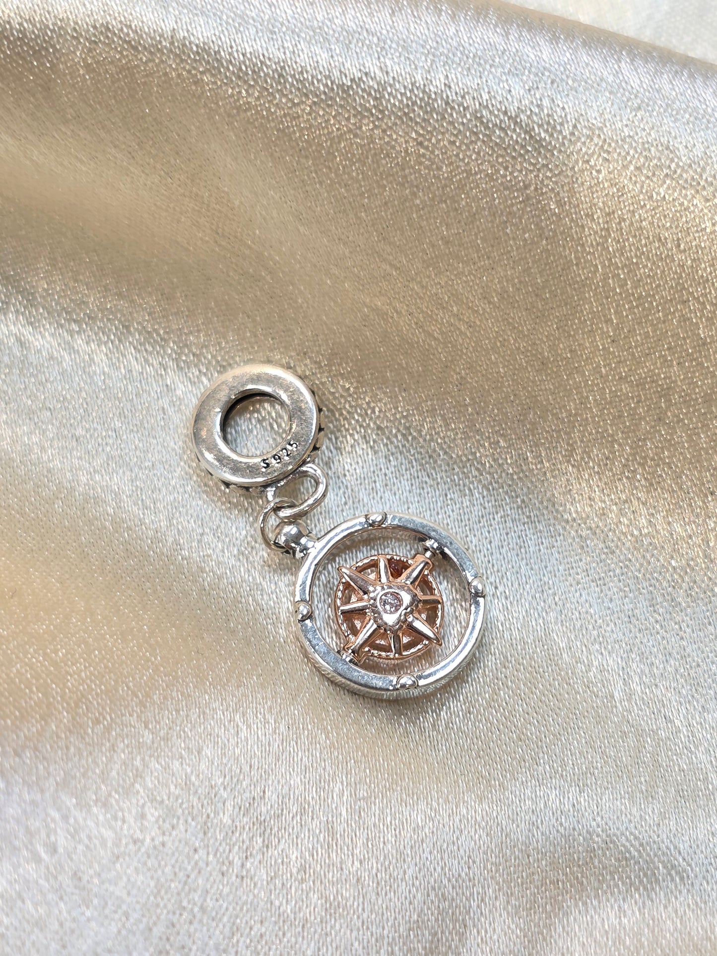 SPINNING COMPASS DANGLE PANDORA CHARM PC254