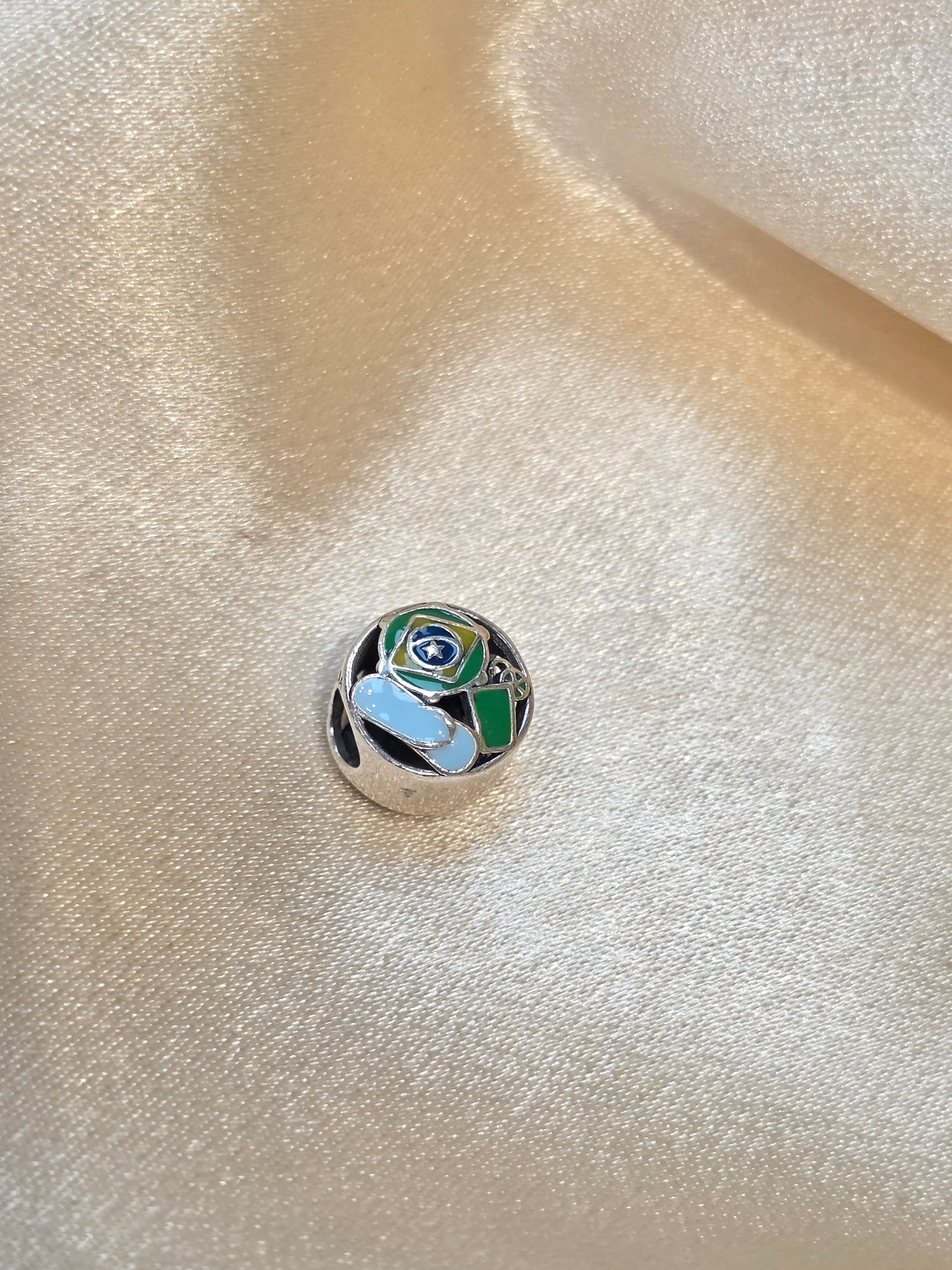 PANDORA BRAZIL FLAG CHARM PC334